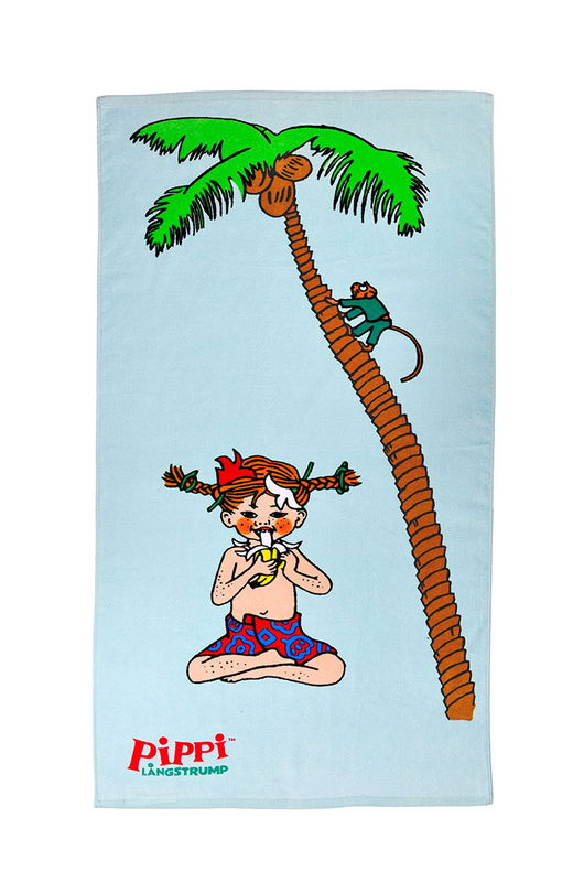 Pippi Långstrump Söderhavet Ljusblå Barn Badlakan 70x140 Swimpy by Tildas Pippi Långstrump Söderhavet Ljusblå Barn Badlakan 70x140 Swimpy by Tildas
