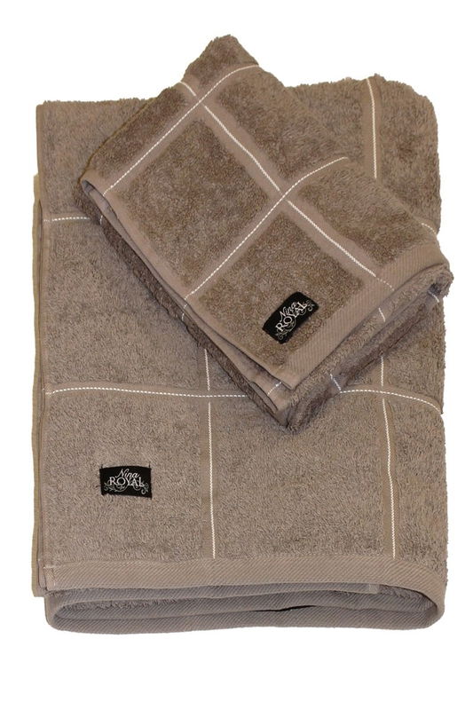 Badrumshandduk Chess Beige Frotté 50x70 Nina Royal Badrumshandduk Chess Beige Frotté 50x70 Nina Royal