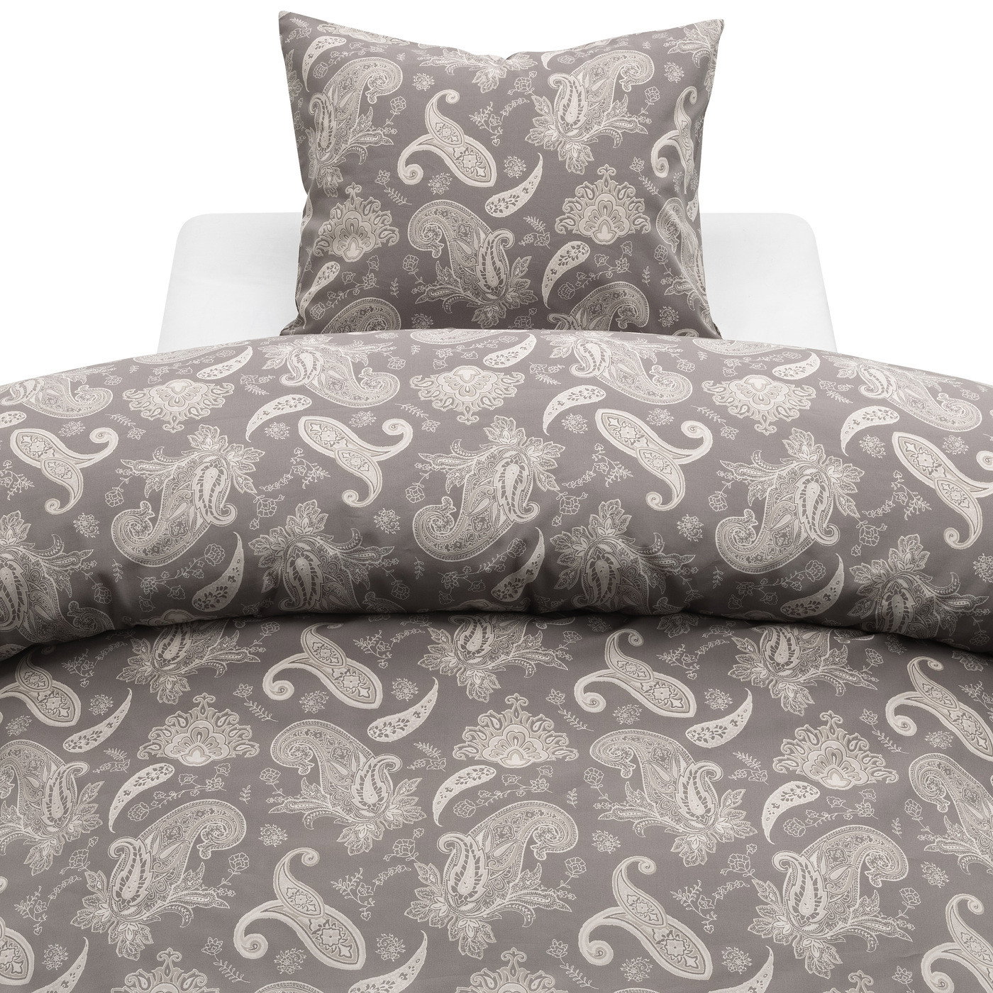 Tilly Sand Paisley Bäddset Enkeltäcke 150x210 Borganäs of Sweden