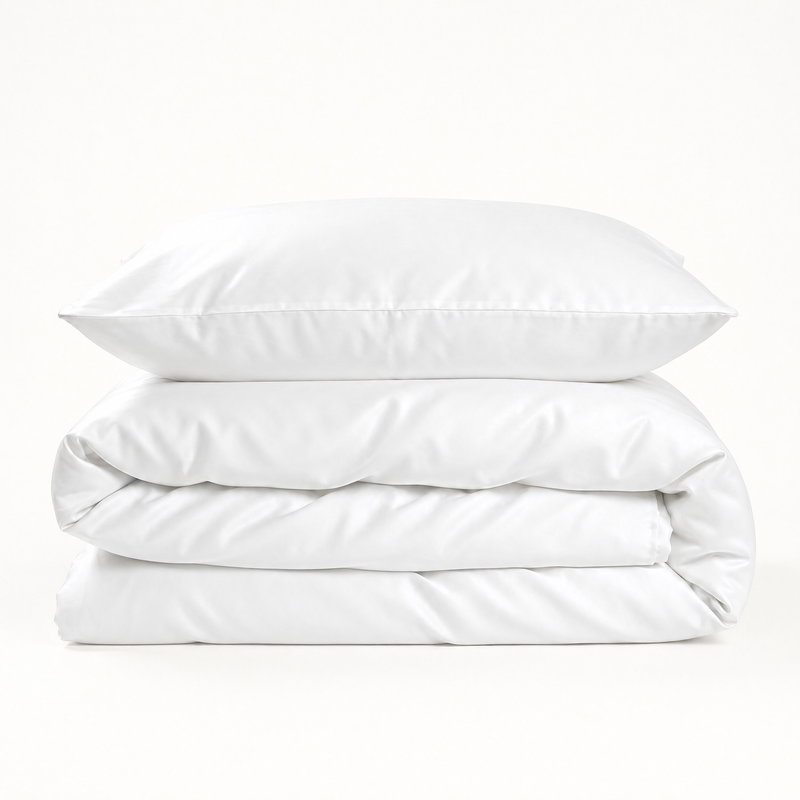 Vit Satin Bäddset Dubbeltäcke 220x210 Björk®