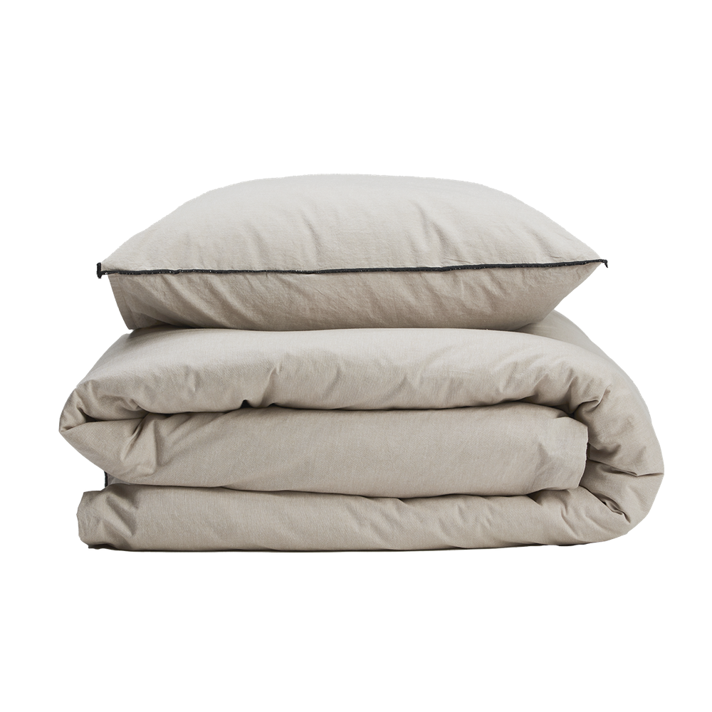 Chambray Linnefärgat Beige Påslakan 150x210 Gripsholm