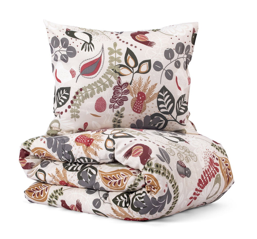 Stormhagen Sand Satin Bäddset Dubbeltäcke 230x220 Kosta Linnewäfveri