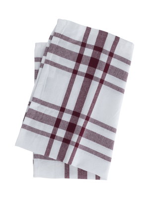 Kökshandduk Rutig Återvunnen Röd 40x60 Kosta Linnewäfveri