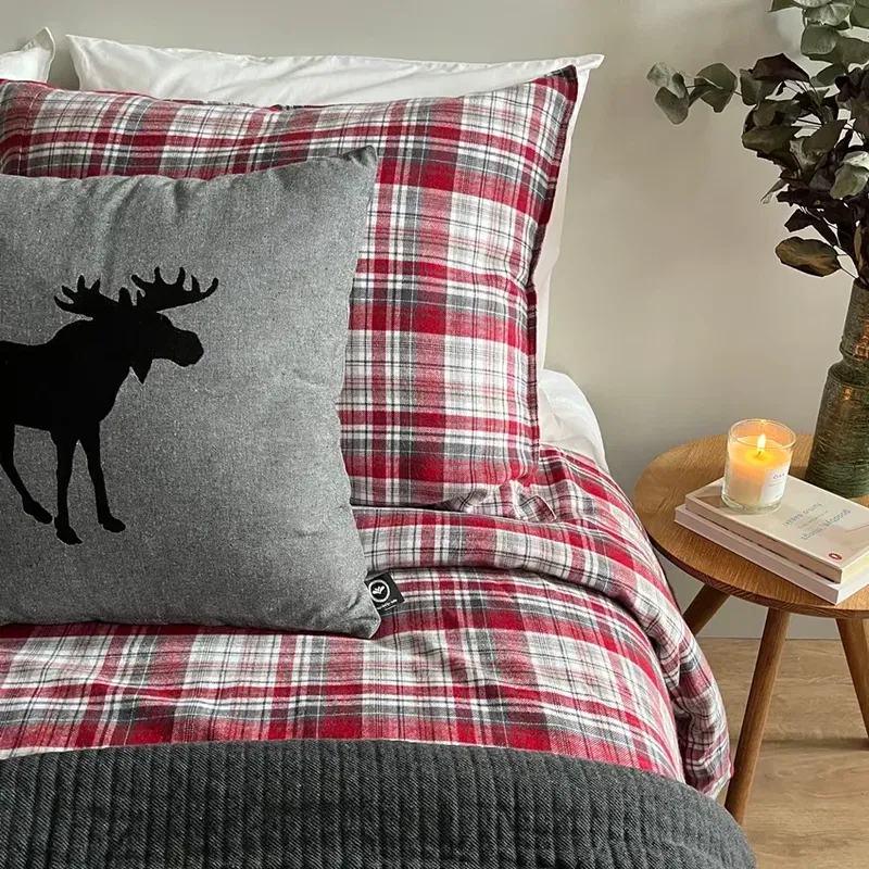 Örngott Åre Flanell Rutigt Röd/Vit 50x60 Classic Textile VxvseSmozlQdGpO1726216054