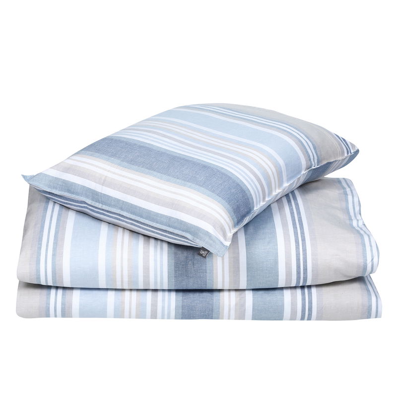 Harry Randigt Blå Bäddset Enkeltäcke 150x210 Classic Textile Harry Randigt Blå Bäddset Enkeltäcke 150x210 Classic Textile