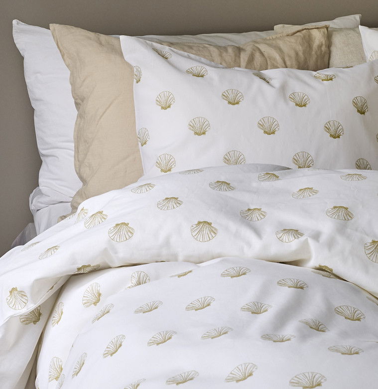 Havsbris Gul Bäddset Enkeltäcke 150x210 Borganäs of Sweden