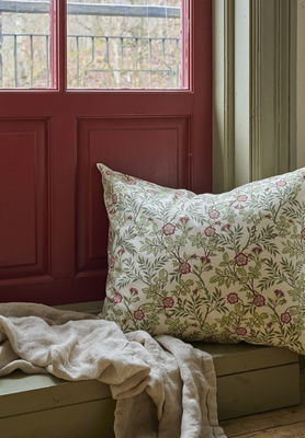 Vera Grön Blommigt Bäddset Enkeltäcke 150x210 Borganäs of Sweden