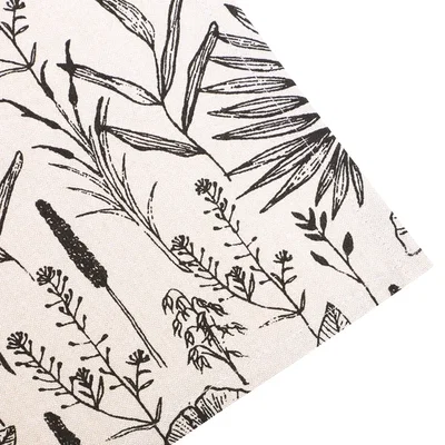 Kökshandduk Linnea Svart/Linne 50x70 4-pack Classic Textile