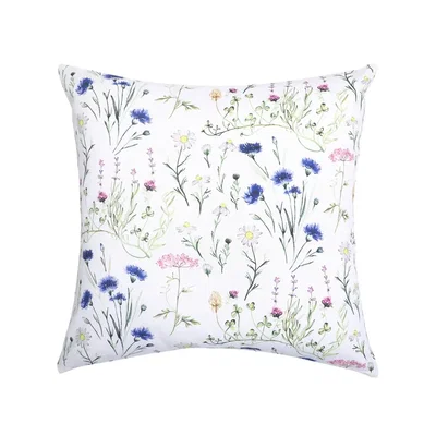 Kuddfodral Hilma Blå/Grön Blommigt 50x50 Classic Textile