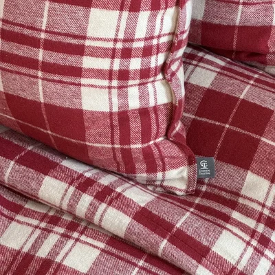 Örngott Sälen Flanell Rutigt Röd 50x60 Classic Textile