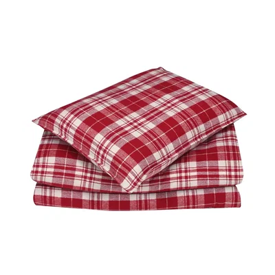 Örngott Sälen Flanell Rutigt Röd 50x60 Classic Textile