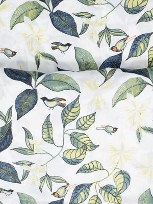 Stale Multi Blommigt Satin Bäddset Enkeltäcke 150x210 Kosta Linnewäfveri