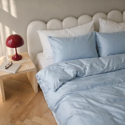 Bambu Bäddset Blå Enkeltäcke 150x210 Björk®