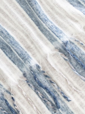 Pläd Tanum Randig Blå 130x170 cm Kosta Linnewäfveri