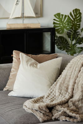 Kuddfodral Sammet Beige 45x45 Noble House