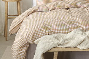 Märta Gul Rutigt Bäddset Enkeltäcke 150x210 Borganäs of Sweden cbKGQCZaugxwYQi1759323084