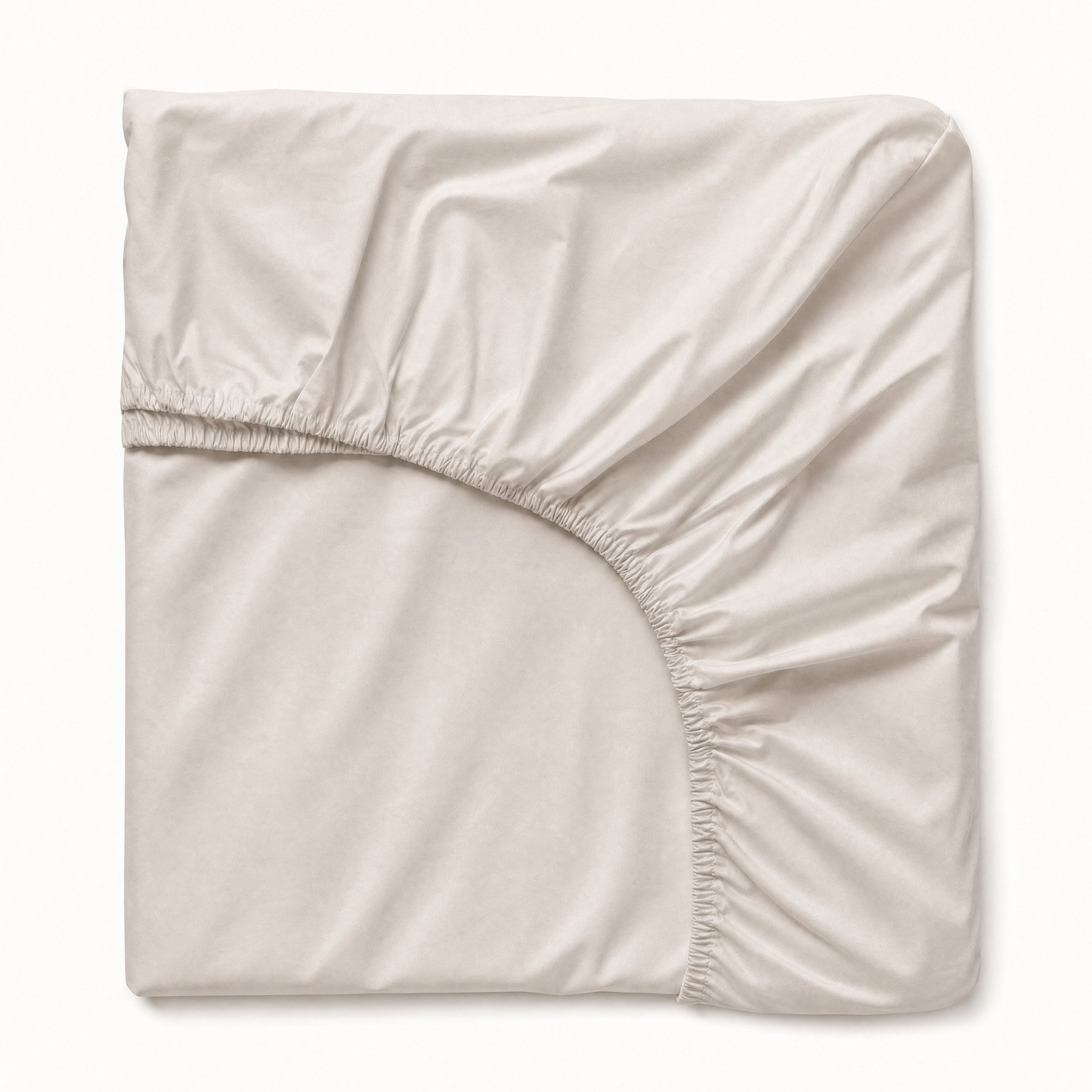 Dra på Lakan Satin Beige 90x200 Björk
