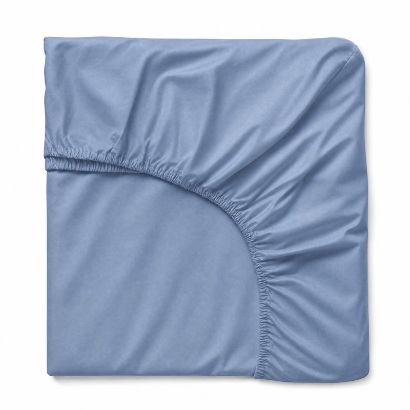 Dra på Lakan Blå Satin 90x200 Björk®