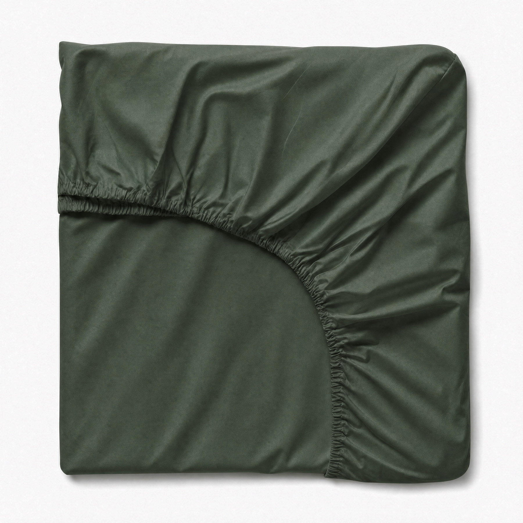 Dra på Lakan Satin Grön 90x200 Björk