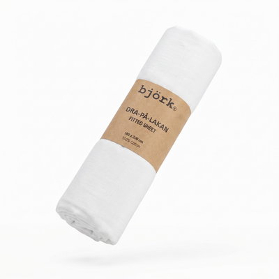 Dra på Lakan Vit Rullpackat 180x200 Björk®