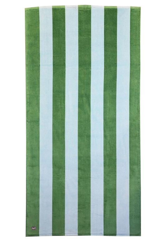 Badlakan Happy Stripe Grön Beachfrotté 80x160 Redlunds Badlakan Happy Stripe Grön Beachfrotté 80x160 Redlunds