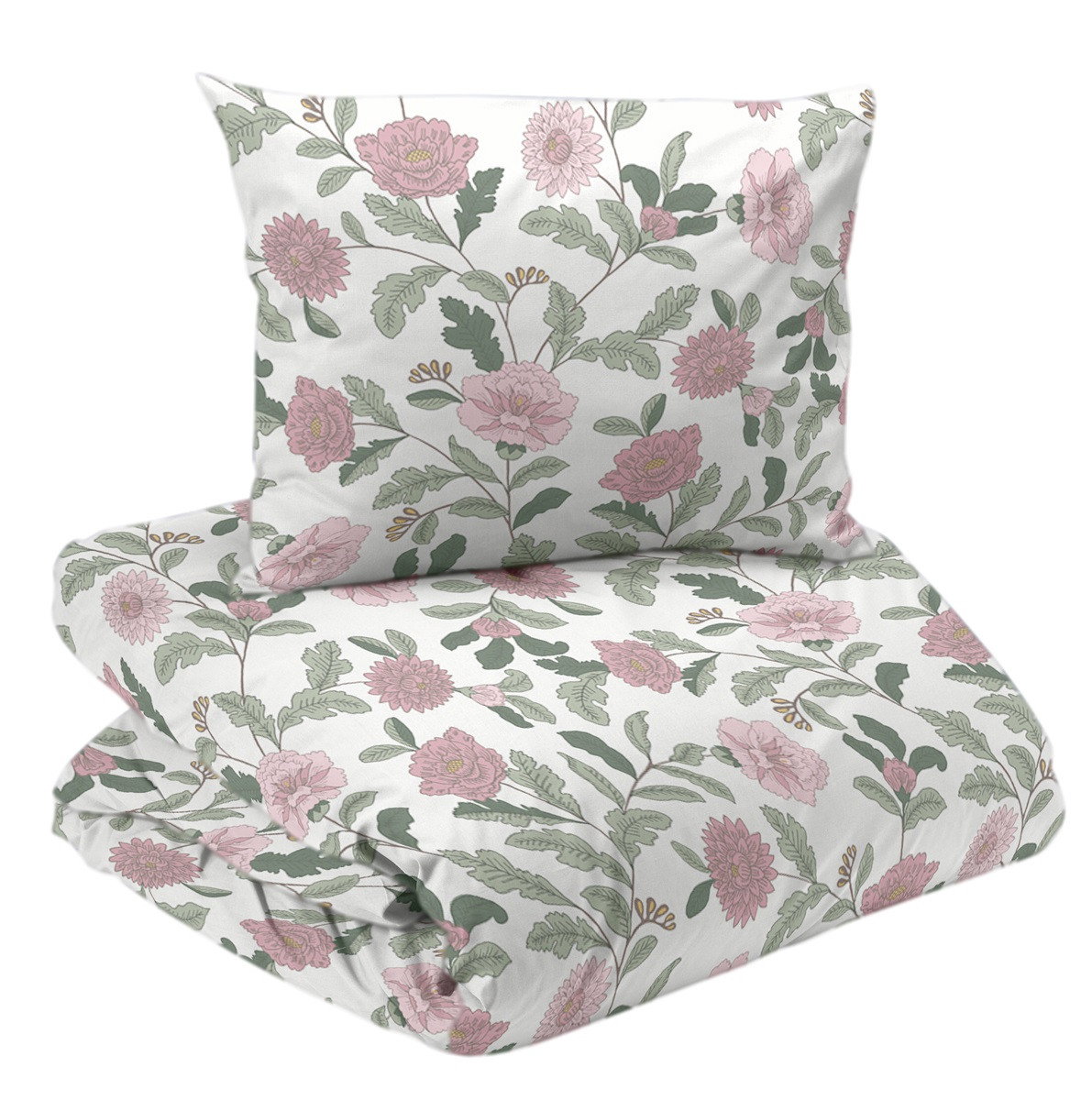 Faye Rosa Blommigt Bäddset Enkeltäcke 150x210 Redlunds