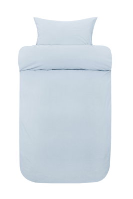 Frøya Blå Stentvättat Bäddset 150x210 Höie