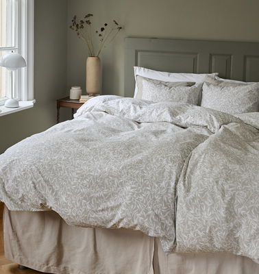 Garden Greige Bäddset Enkeltäcke 150x210 Borganäs of Sweden