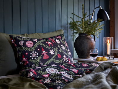 Garntomte Svart Påslakan Enkeltäcke 150x210