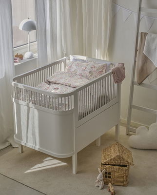 Floret Sand Barn Bäddset Spjälsäng 100x130 Borganäs of Sweden