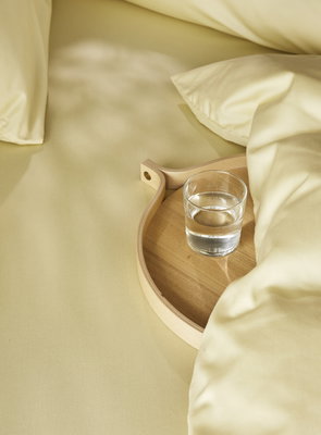 Harmoni Satin Ljusgul Bäddset Enkeltäcke 150x210 Höie
