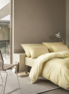 Harmoni Satin Ljusgul Bäddset Enkeltäcke 150x210 Höie