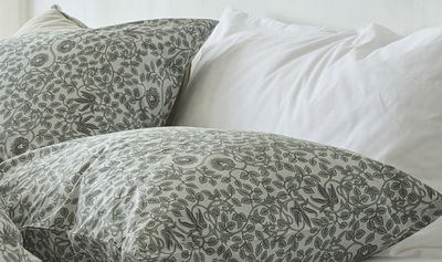 Botanique Grön Blommigt Bäddset Enkeltäcke 150x210 Borganäs of Sweden