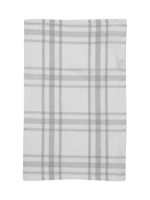 Kökshandduk Rutig Återvunnen Grå 40x60 Kosta Linnewäfveri