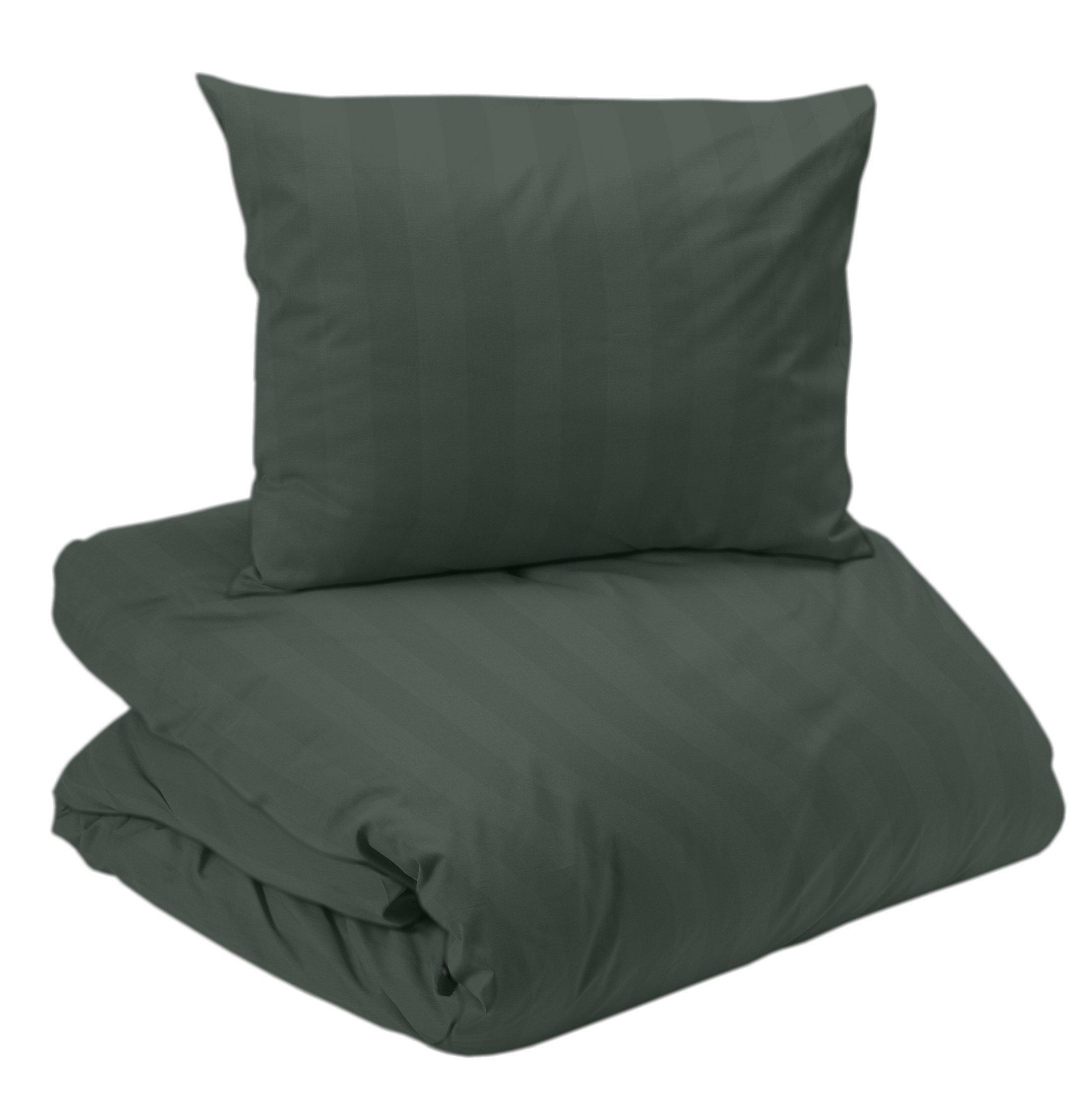 Hotell Mirage Bäddset Satin Mörkgrön Enkeltäcke 150x210 Redlunds