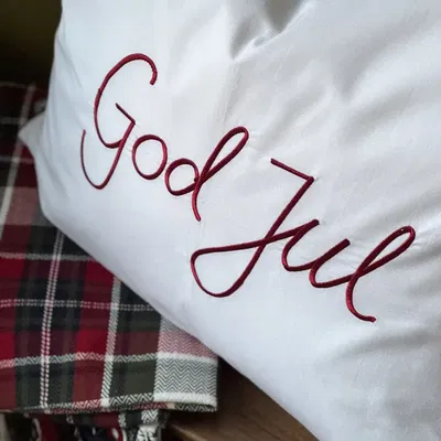 Örngott God Jul Percale Vit 50x60 Classic Textile Örngott God Jul Percale Vit 50x60 Classic Textile