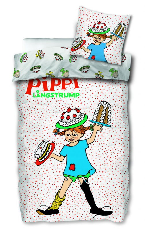 Pippi Långstrump Multi Barn Bäddset Enkeltäcke 150x210