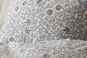 Botanique Blå Blommigt Bäddset Enkeltäcke 150x210 Borganäs of Sweden