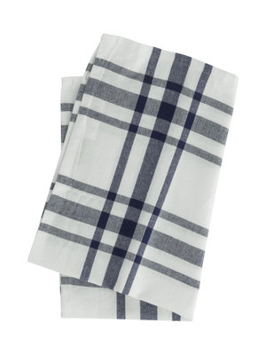 Kökshandduk Rutig Återvunnen Marinblå 40x60 Kosta Linnewäfveri