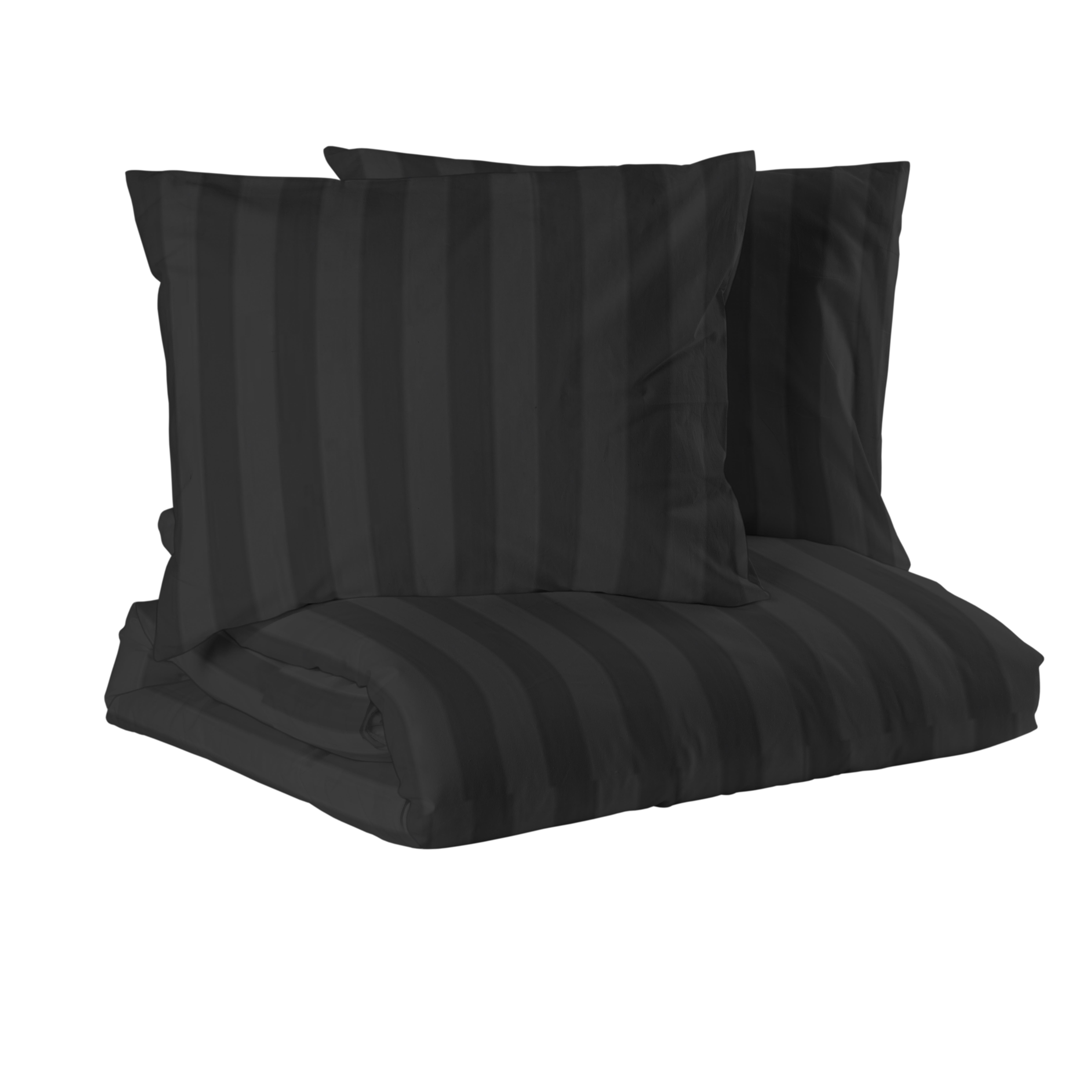 Hotell Mirage Bäddset Satin Svart Dubbeltäcke 220x210 Redlunds