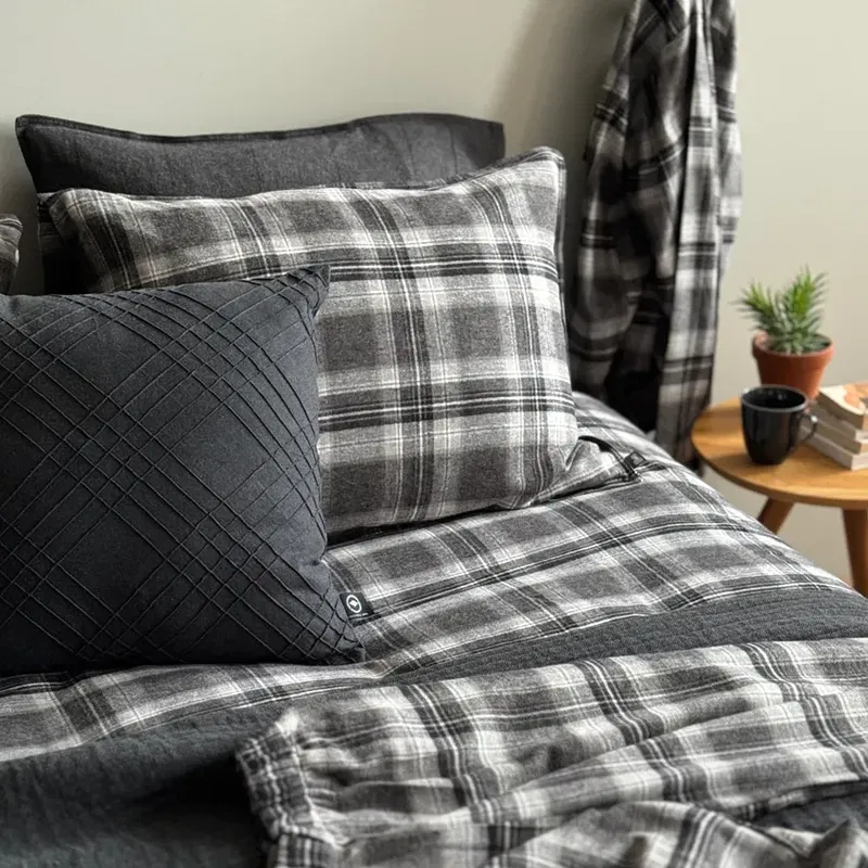 Örngott Arjeplog Flanell Rutigt Svart/Grå 50x60 Classic Textile m0Mm7iD7t8iBj2n1726650414