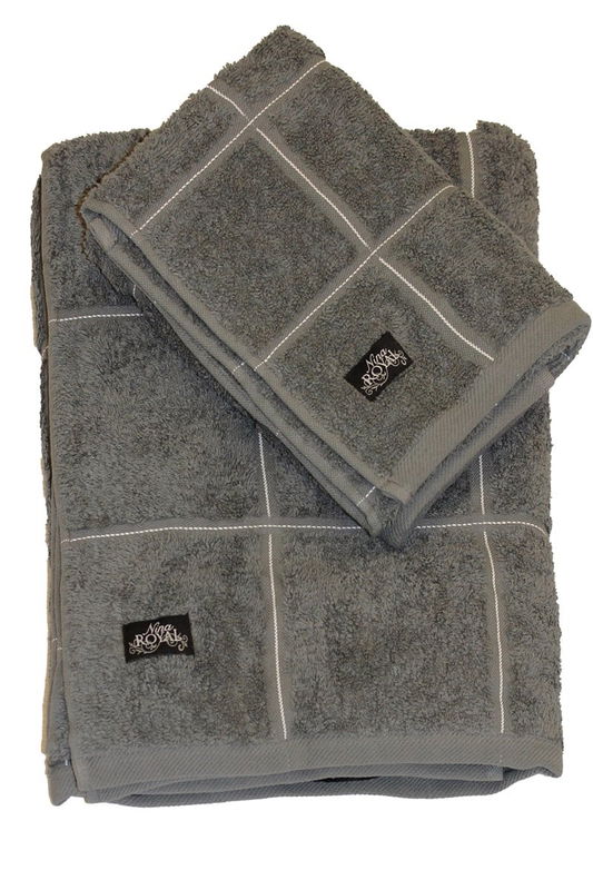 Badlakan Chess Grå Frotté 90x150 Nina Royal Badlakan Chess Grå Frotté 90x150 Nina Royal