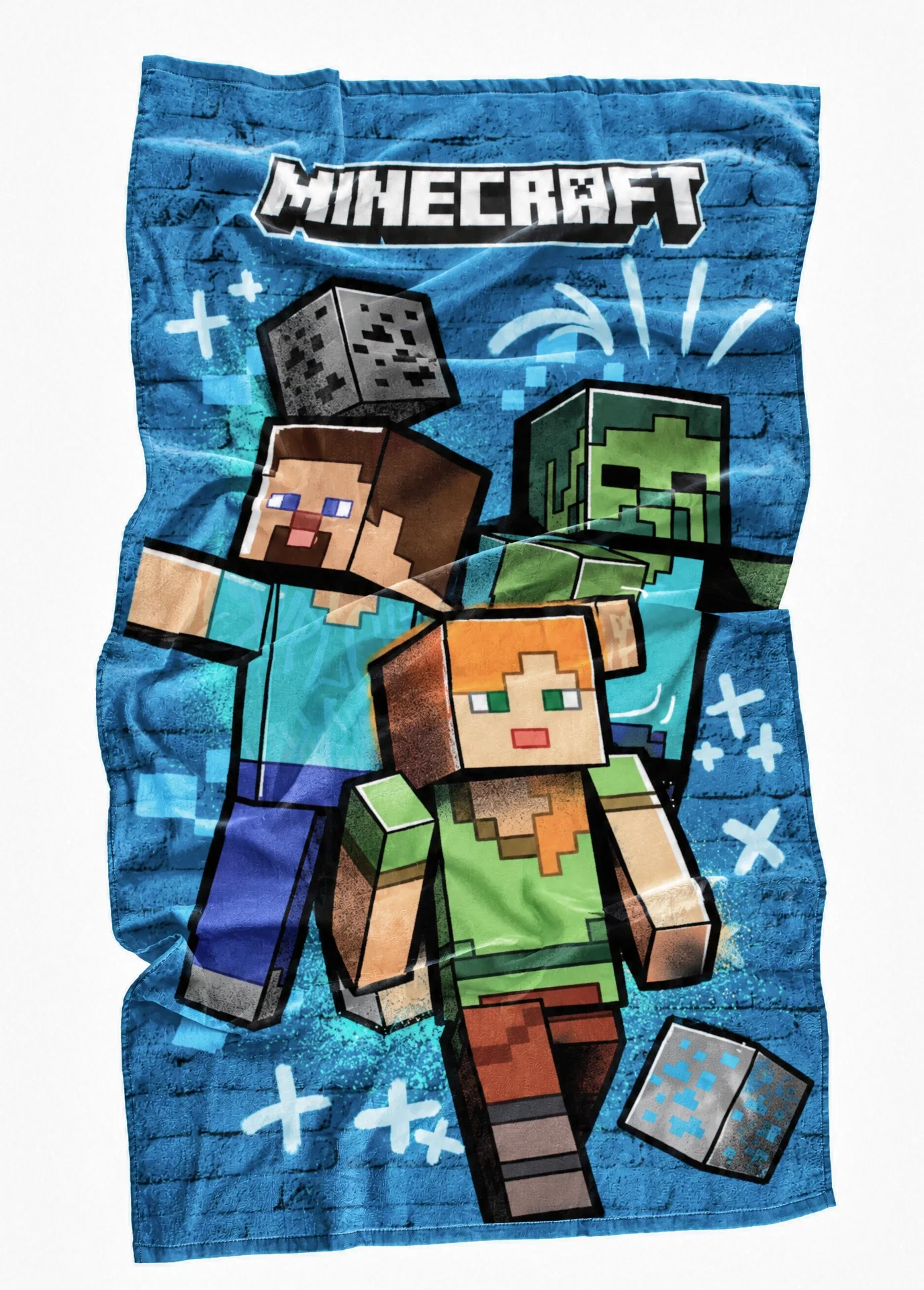Minecraft Blå Barn Badlakan 70x140