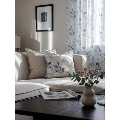 Silje Blå Blommor Kuddfodral 45x45 Svanefors