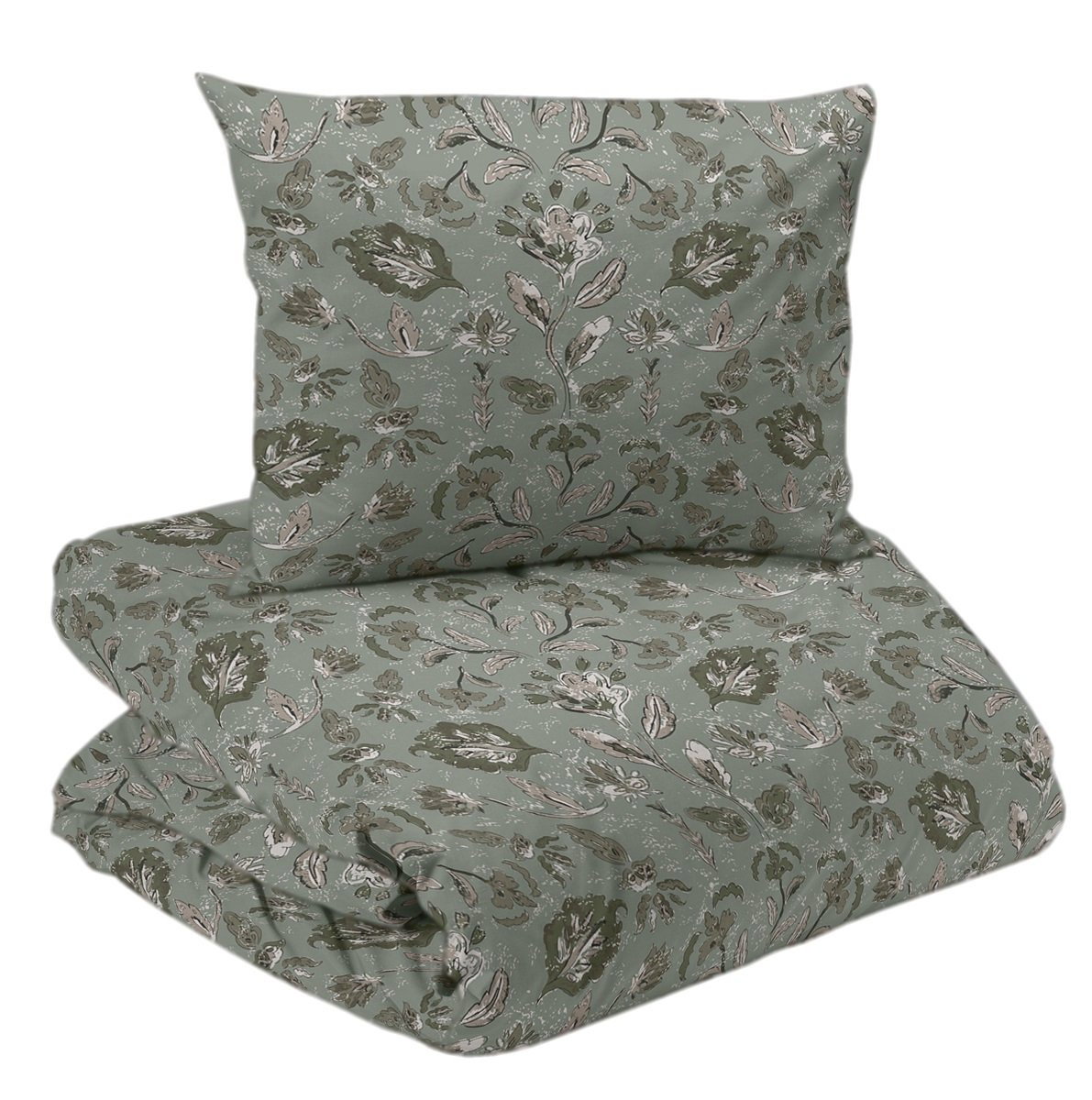Ingela Satin Grön Bäddset Enkeltäcke 150x210 Redlunds