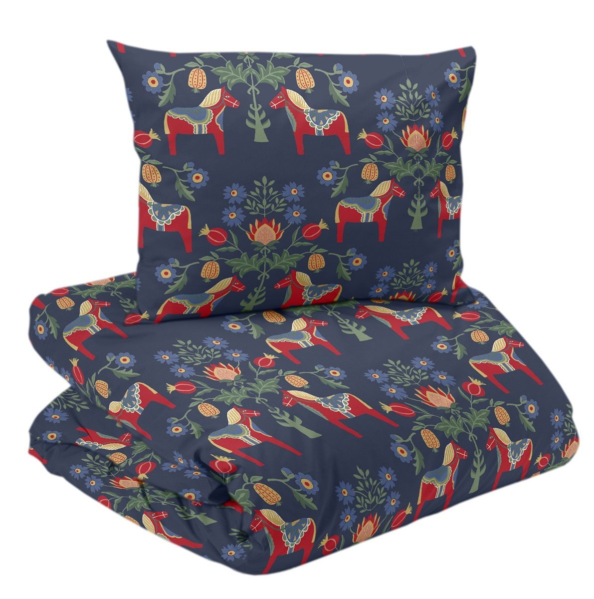 Risa Marin Dalahäst Bäddset Enkeltäcke 150x210 Redlunds