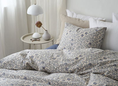 Botanique Blå Blommigt Bäddset Enkeltäcke 150x210 Borganäs of Sweden