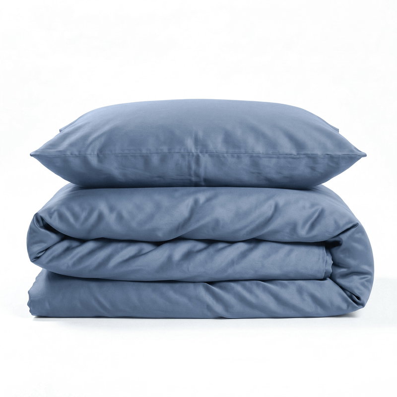 Satin Bäddset Blå Dubbeltäcke 220x210 Björk®
