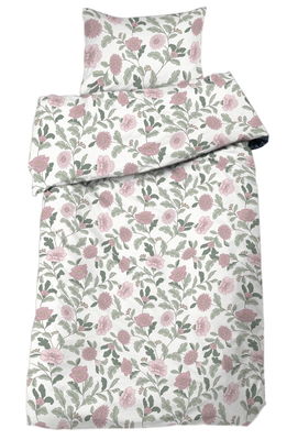 Faye Rosa Blommigt Bäddset Enkeltäcke 150x210 Redlunds
