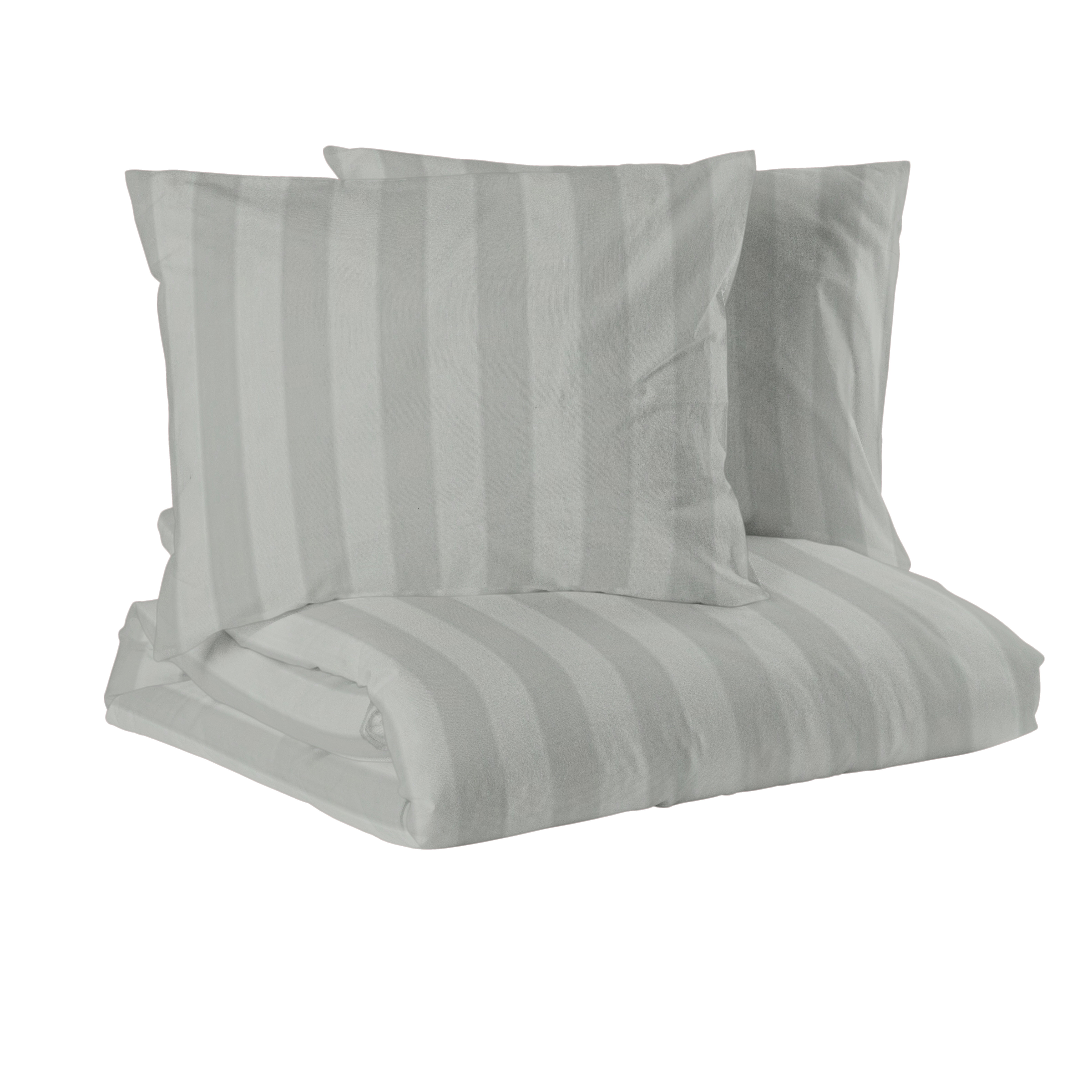 Hotell Mirage Bäddset Satin Ljusgrå Dubbeltäcke 220x210 Redlunds